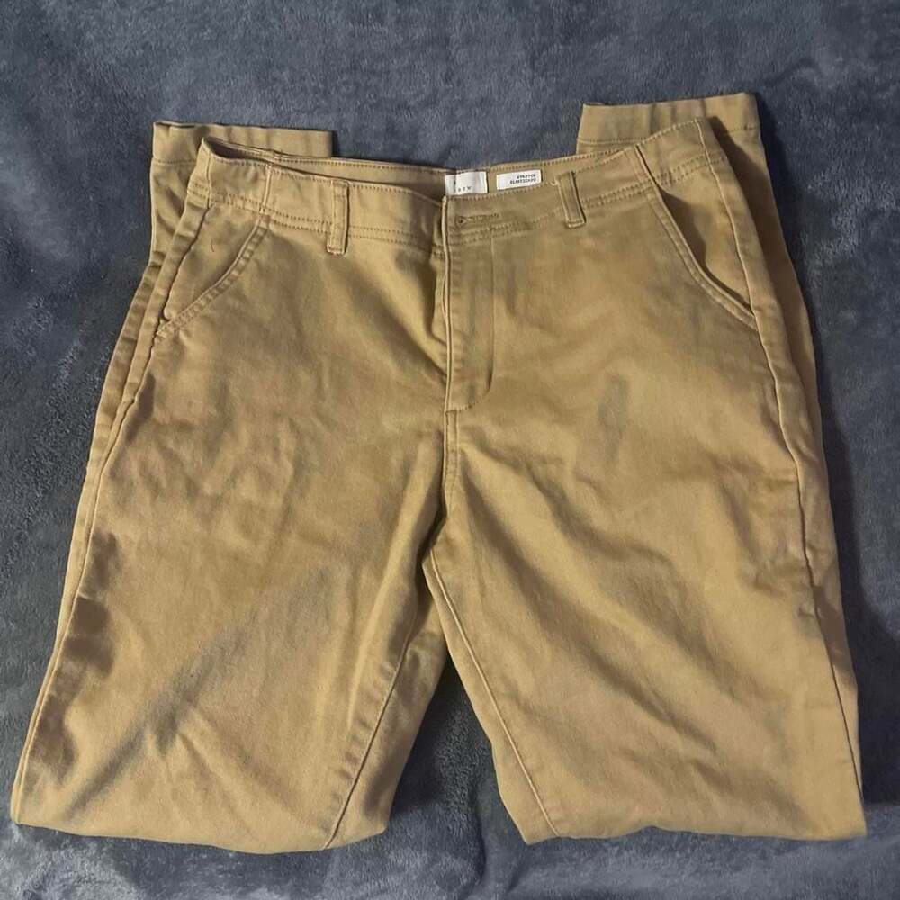 A New Day Tan Stretch Straight Leg Chino Pants Size 8